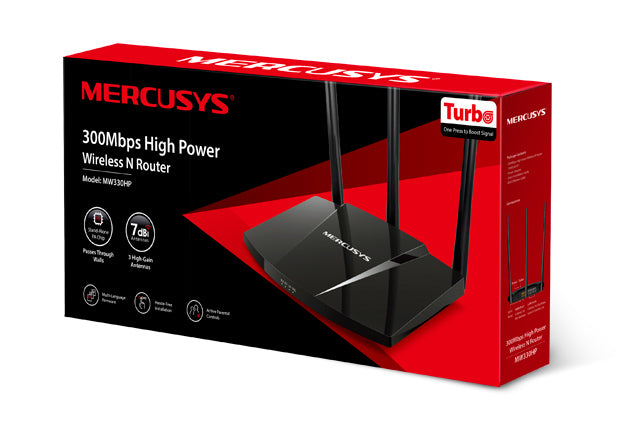 Router Mercusys MW330HP 300Mbps High Power- 3 antenas