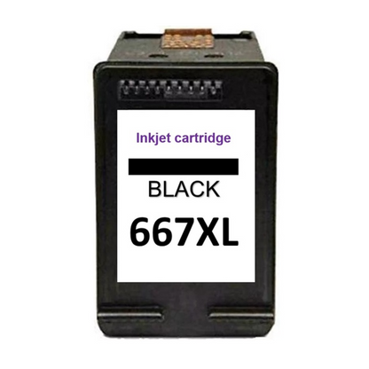 Cartucho de tinta negro compatible HP 667 XL