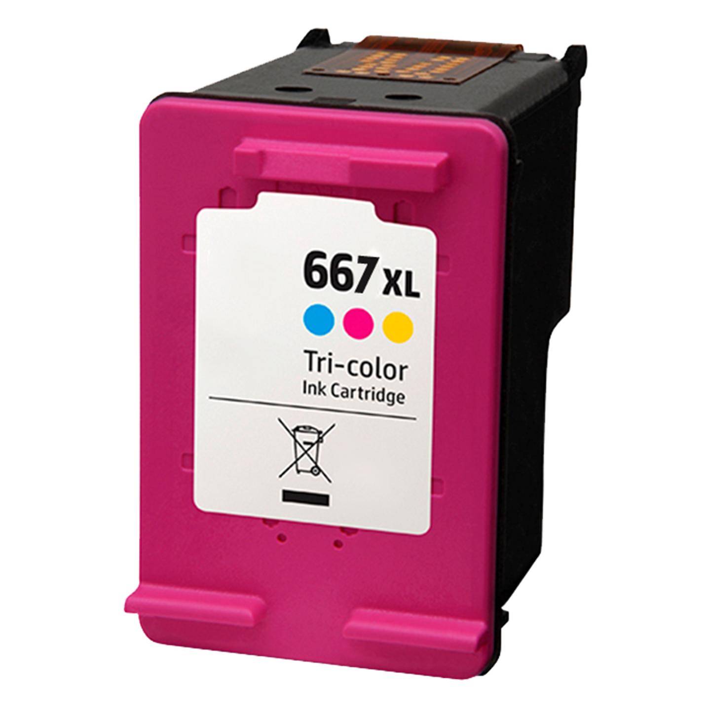 Cartucho de tinta tricolor compatible HP 667 XL