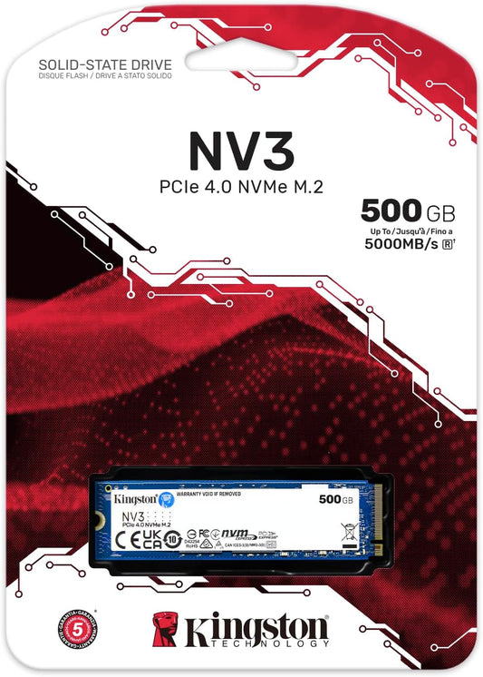 Disco de estado solido KINGSTON 500GB M.2 2280 PCIe NV3 SSD