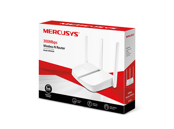 Router Mercusys MW305R 300Mbps 3 antenas 5dBi