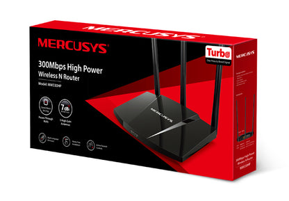 Router Mercusys MW330HP 300Mbps High Power- 3 antenas