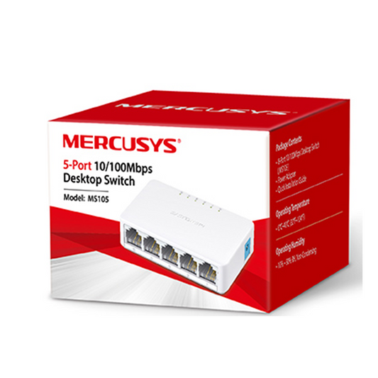 Switch MS105 Desktop 5 Puertos 10/100Mbps Marca Mercusys